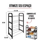 Sapateira Organizador Sapatos Prateleira 8 Pares Desmontável