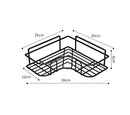KIT 2 Shelves Stand With High Wall Stickers Bathroom Kitchen Laundry Shampoo And Soap-Nevedie Store