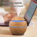 Large Capacity Spherical Aromatherapy Humidifier Wood Grain Mini Desktop Air Purifier Portable Mist Diffuser for Home