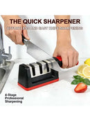 3 Segment Kitchen Knife Sharpener Multifunctional Hand Held Sharpening Tool Household Three-purpose Whetstone for Kitchen Knives