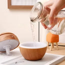 Large Capacity Spherical Aromatherapy Humidifier Wood Grain Mini Desktop Air Purifier Portable Mist Diffuser for Home