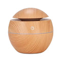 Large Capacity Spherical Aromatherapy Humidifier Wood Grain Mini Desktop Air Purifier Portable Mist Diffuser for Home