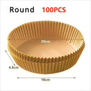 50/100/200Pcs Air Fryer Baking Paper Non-Stick Airfryer Baking Papers Round Air-Fryer Paper Liners Paper Kitchen Accessories