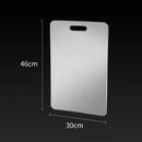 Stainless Steel Cutting Board 304: 46cm, Antibacterial and Mildew Proof-Ideal for Kitchen