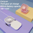 CoolFlex 3 em 1 – Mini Ventilador Portátil Dobrável USB com Suporte e Alça de Pescoço