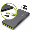 Power Bank 10000mAh Portátil Carregamento Rápido Compacto Leve Bateria Externa Para Celular Emergência