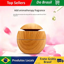 Large Capacity Spherical Aromatherapy Humidifier Wood Grain Mini Desktop Air Purifier Portable Mist Diffuser for Home